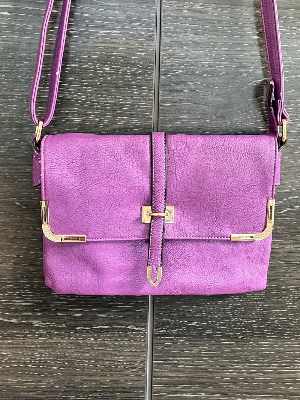 Violet PU Leather Bag As is